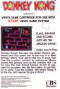 Donkey Kong Atari cartridge scan