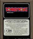Donkey Kong Atari cartridge scan