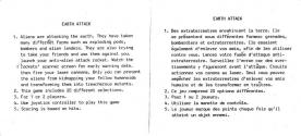 Earth Attack Atari instructions