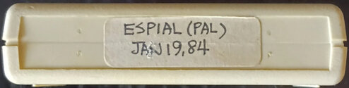 Espial Atari cartridge scan