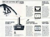 E.T. - The Extra-Terrestrial Atari instructions