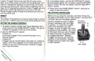 Frogger Atari instructions