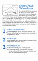 Spike's Peak / Ghost Manor Atari instructions