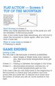 Spike's Peak / Ghost Manor Atari instructions