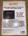 Gorf Atari cartridge scan