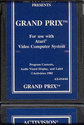 Grand Prix Atari cartridge scan