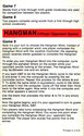 Hangman Atari instructions