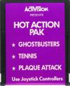 Hot Action Pak - Ghostbusters / Tennis / Plaque Attack / River Raid Atari cartridge scan