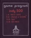 Indy 500 Atari cartridge scan