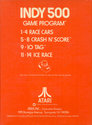 Indy 500 Atari cartridge scan