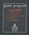 Indy 500 Atari cartridge scan