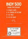 Indy 500 Atari cartridge scan