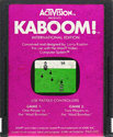 Kaboom! Atari cartridge scan