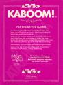 Kaboom! Atari cartridge scan