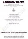 London Blitz Atari instructions
