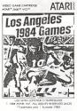 Los Angeles 1984 Games Atari instructions
