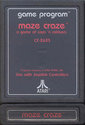 Maze Craze - A Game of Cops 'n Robbers Atari cartridge scan