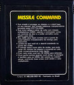 Missile Command Atari cartridge scan
