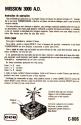 Mission 3000 A.D. Atari instructions