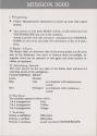 Mission 3000 - Mission 3000 Atari instructions