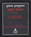 Night Driver Atari cartridge scan