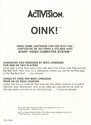 Oink! Atari instructions