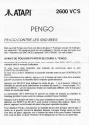 Pengo Atari instructions