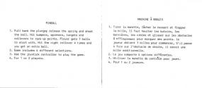 Pinball Atari instructions