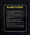 Planet Patrol Atari cartridge scan