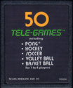 Pong Sports Atari cartridge scan