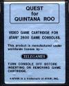 Quest for Quintana Roo Atari cartridge scan