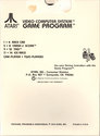 Racing Pak Atari cartridge scan