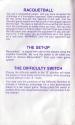 Racquetball Atari instructions