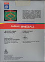RealSports Baseball Atari cartridge scan