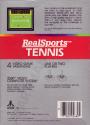 RealSports Tennis Atari cartridge scan