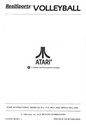 RealSports Volleyball Atari instructions