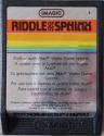 Riddle of the Sphinx Atari cartridge scan