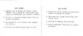 Sea Hawk Atari instructions