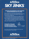 Sky Jinks Atari cartridge scan