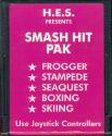 Smash Hit Pak - Frogger / Stampede / Seaquest / Boxing / Skiing Atari cartridge scan