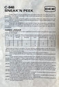 Sneak'n Peak Atari instructions
