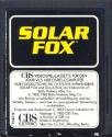 Solar Fox Atari cartridge scan