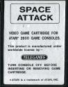 Space Attack Atari cartridge scan