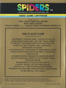 Spiders Atari cartridge scan
