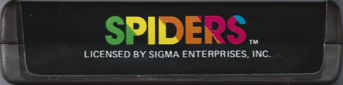 Spiders Atari cartridge scan