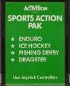 Sports Action Pak - Enduro / Ice Hockey / Fishing Derby / Dragster Atari cartridge scan