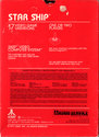 Star Ship Atari cartridge scan