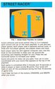 Street Racer Atari instructions