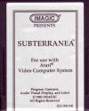 Subterranea Atari cartridge scan