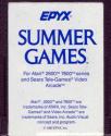 Summer Games Atari cartridge scan